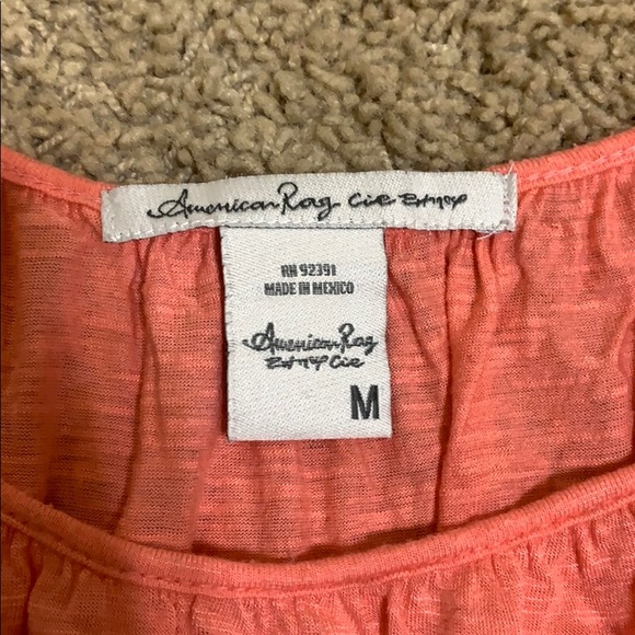 Salmon off the shoulder shirt - Picture 3 of 3